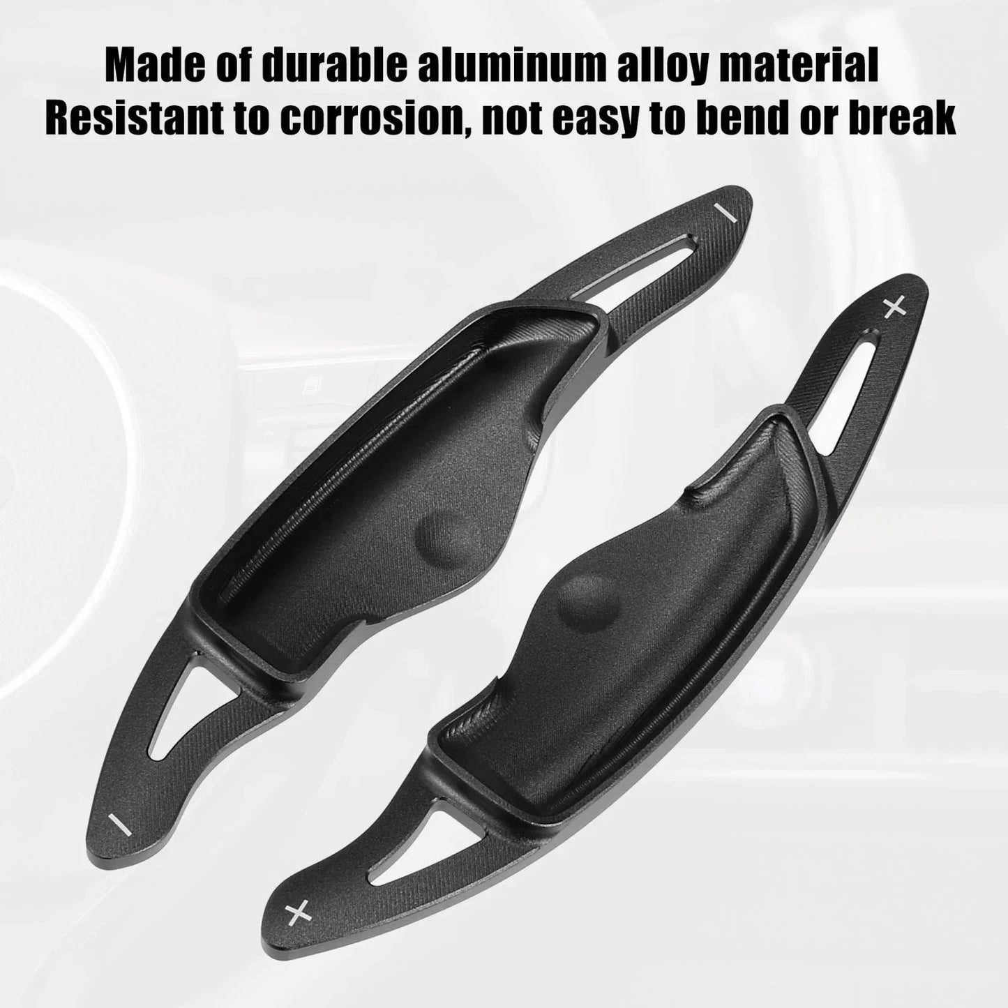 Steering Wheel Paddle Shifter Extensions for Hyundai 2018-2021 Aluminum Black