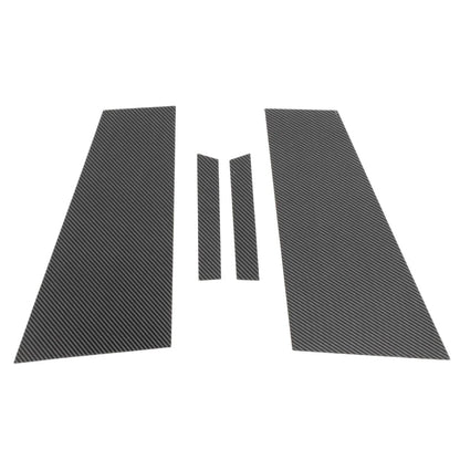 4pcs Window Trim Covers for Mercedes Benz CLS-Class Black Carbon Fiber
