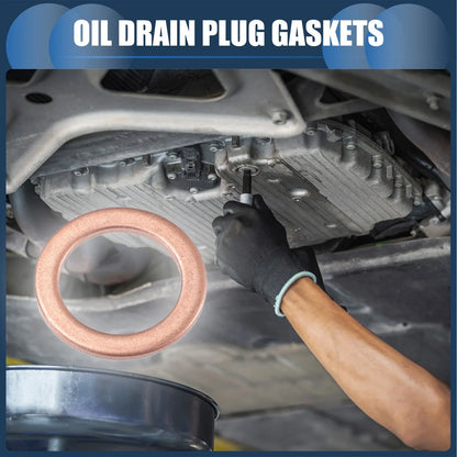 25 x Car Oil Drain Plug Gaskets 14mm ID for Mercedes-Benz A220 (2019-2023)