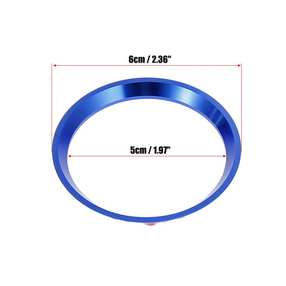 2" Blue Wheel Ring Cover Trim for Mercedes Benz C Class C200L E300L GLA220 CLA