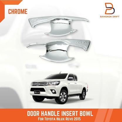 Chrome Door Handle Insert Bowl Trim for Toyota Hilux Revo (2015-2022)