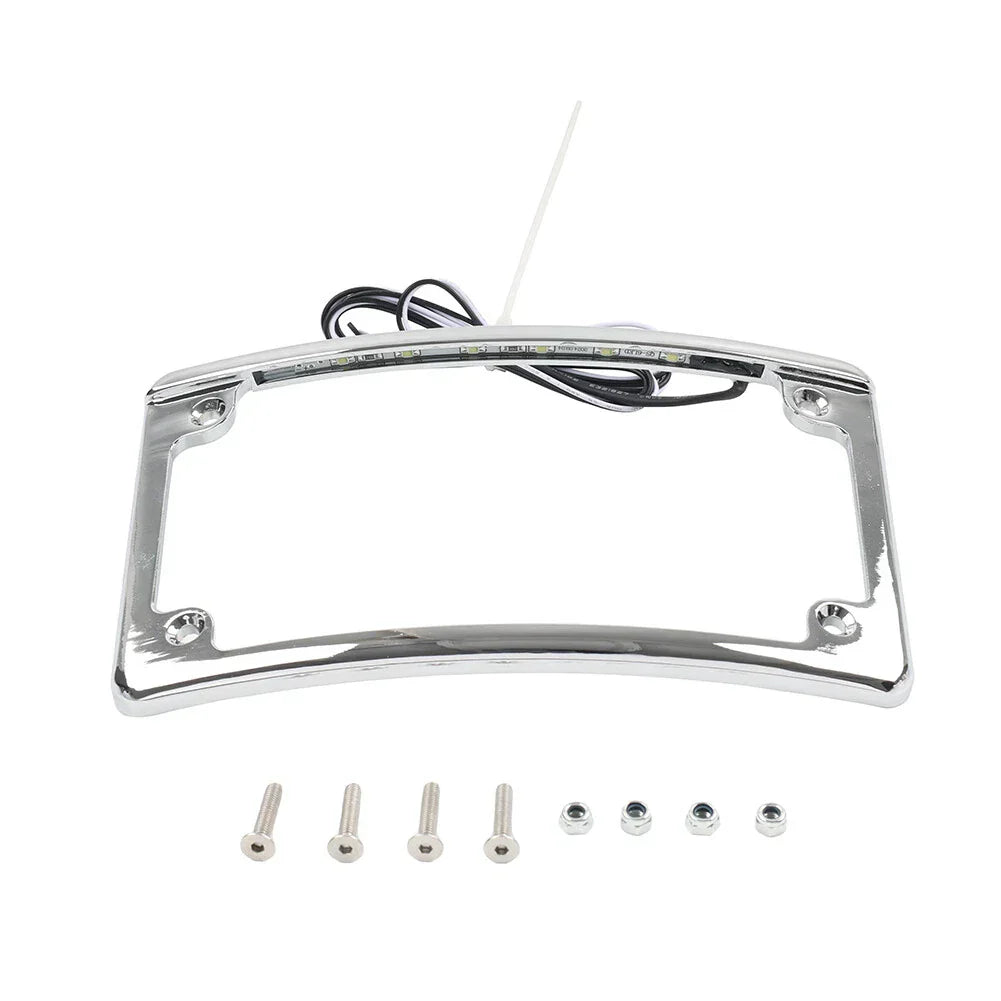 Rear License Plate Frame Bracket with Light for Harley Touring Glide (2009-2023)