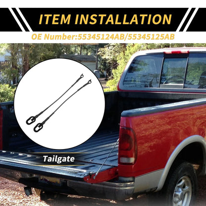 Tailgate Cables 2 x Support Cables for Dodge Ram 1500 2500 3500