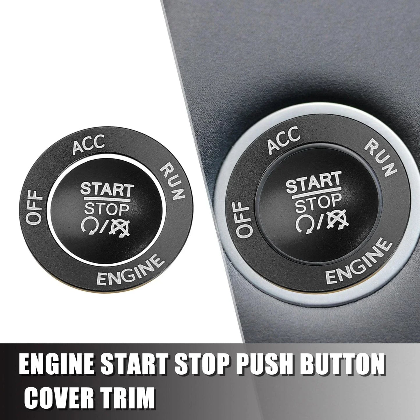 Engine Start Stop Push Button Cover Kit for Dodge Charger Challenger (2015-2023)