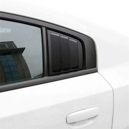 Glossy Black Side Window Vent Louver Covers for Dodge Charger (2011-2021)