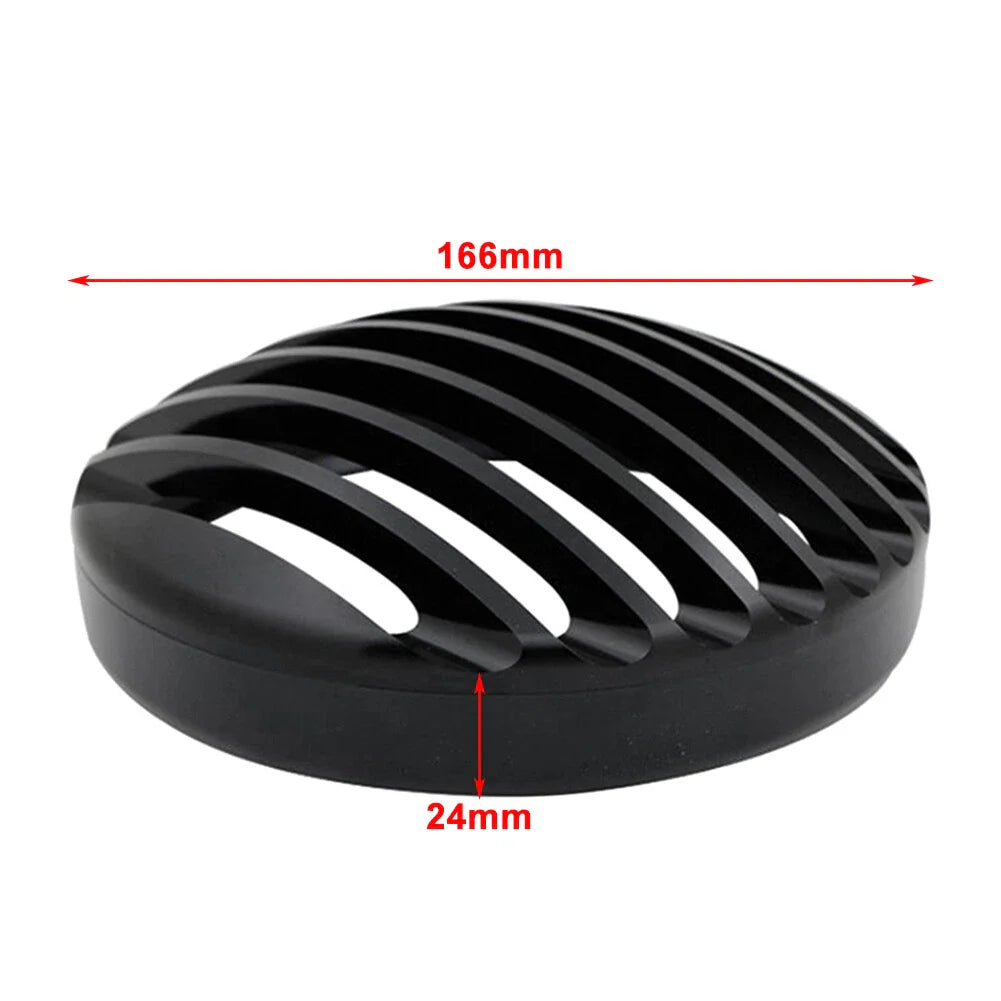 Black Aluminum Shallow Cut Headlight Grill Cover for Bobber