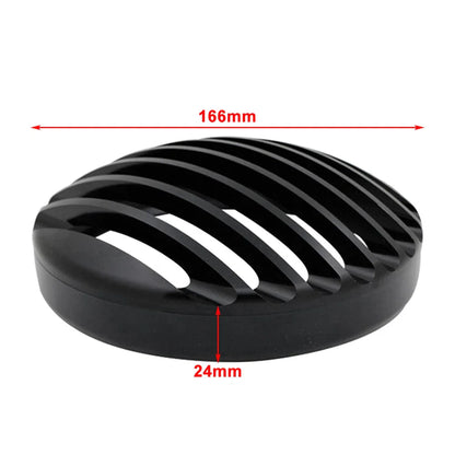 Black Aluminum Shallow Cut Headlight Grill Cover for Bobber