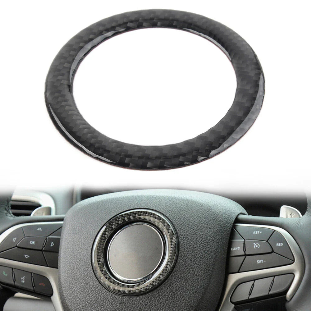 Black Steering Wheel Hub Cover Trim for Jeep Grand Cherokee (2014-2022)