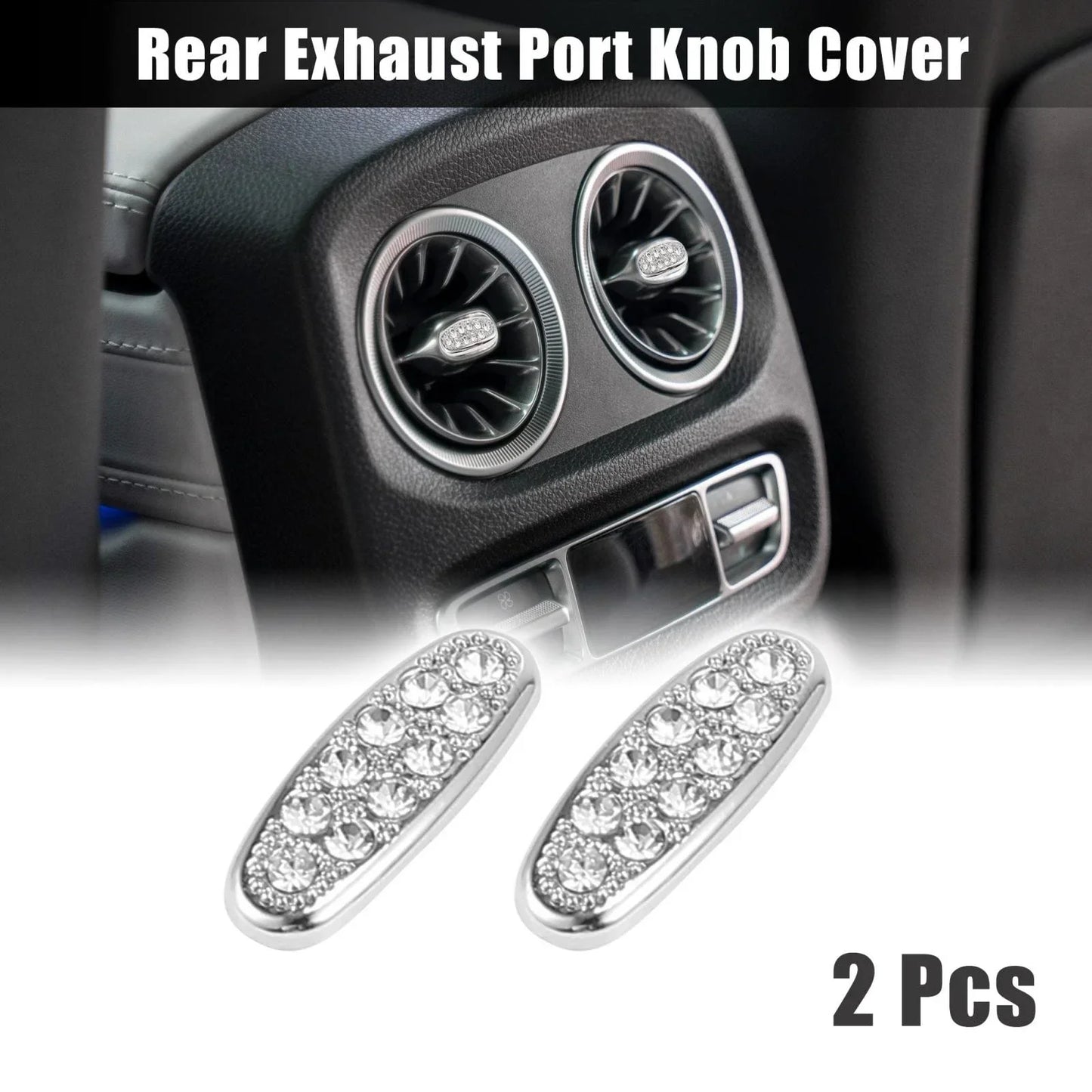 2 x Car Bling Rear Exhaust Port Knob Covers for Mercedes-Benz CLA (2019-2023)
