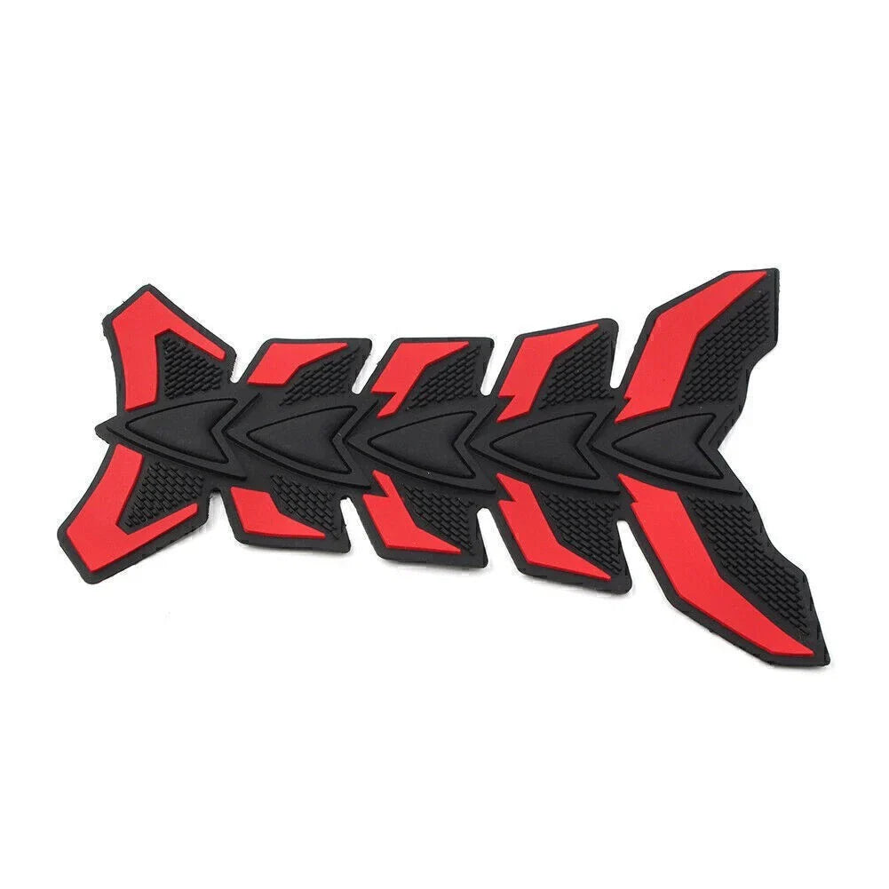 3D Red Fish Bone Gas Fuel Oil Tank Pad Decal Sticker for Motorcycle