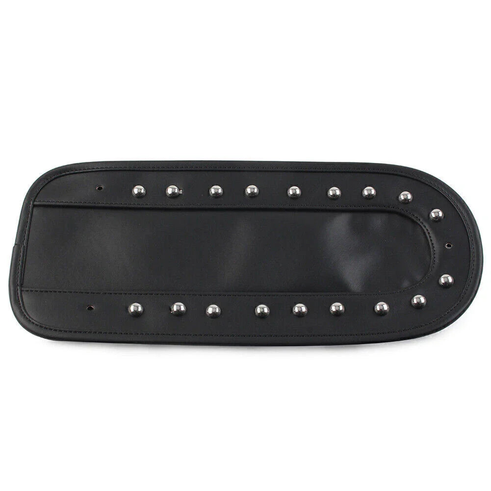 Black PU Leather Rear Fender Bib Solo Seat for Harley Heritage Softail (06-17)