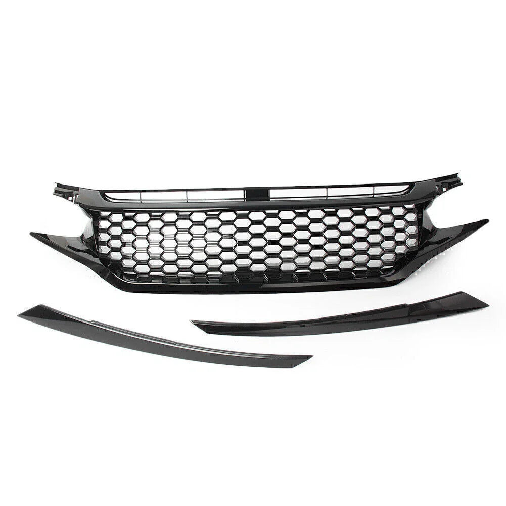Mesh Honeycomb Front Upper Grille for Honda Civic (2016-2018)