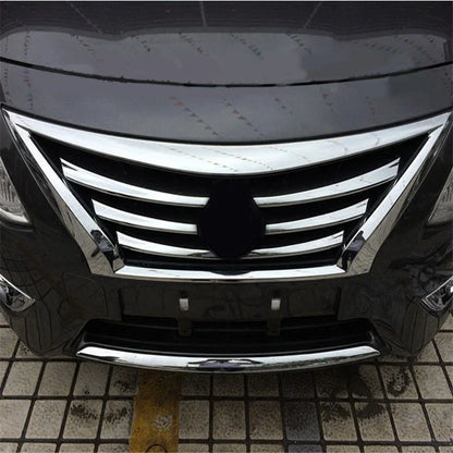Chrome Front Grille Trims for Nissan Versa Latio Almera (2015-2017)