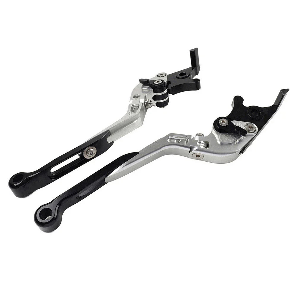 CNC Extendable Brake Clutch Levers for Yamaha YZF R1 (2009-2014) Silver