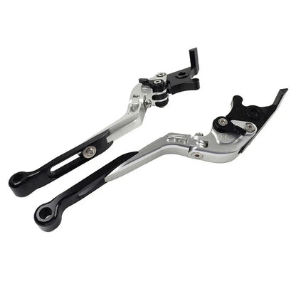CNC Extendable Brake Clutch Levers for Yamaha YZF R1 (2009-2014) Silver