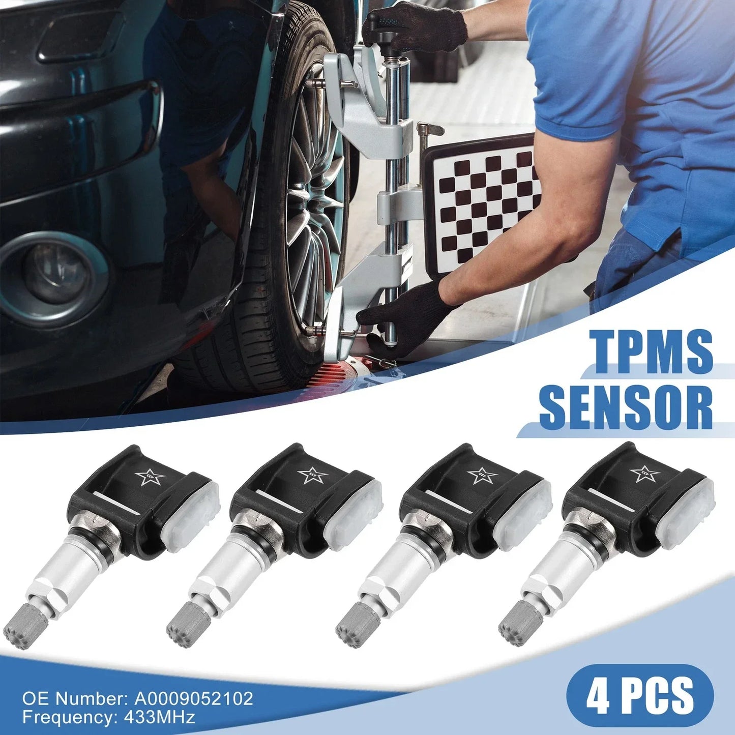 4 x Tire Pressure Monitoring System Sensors for Mercedes-Benz