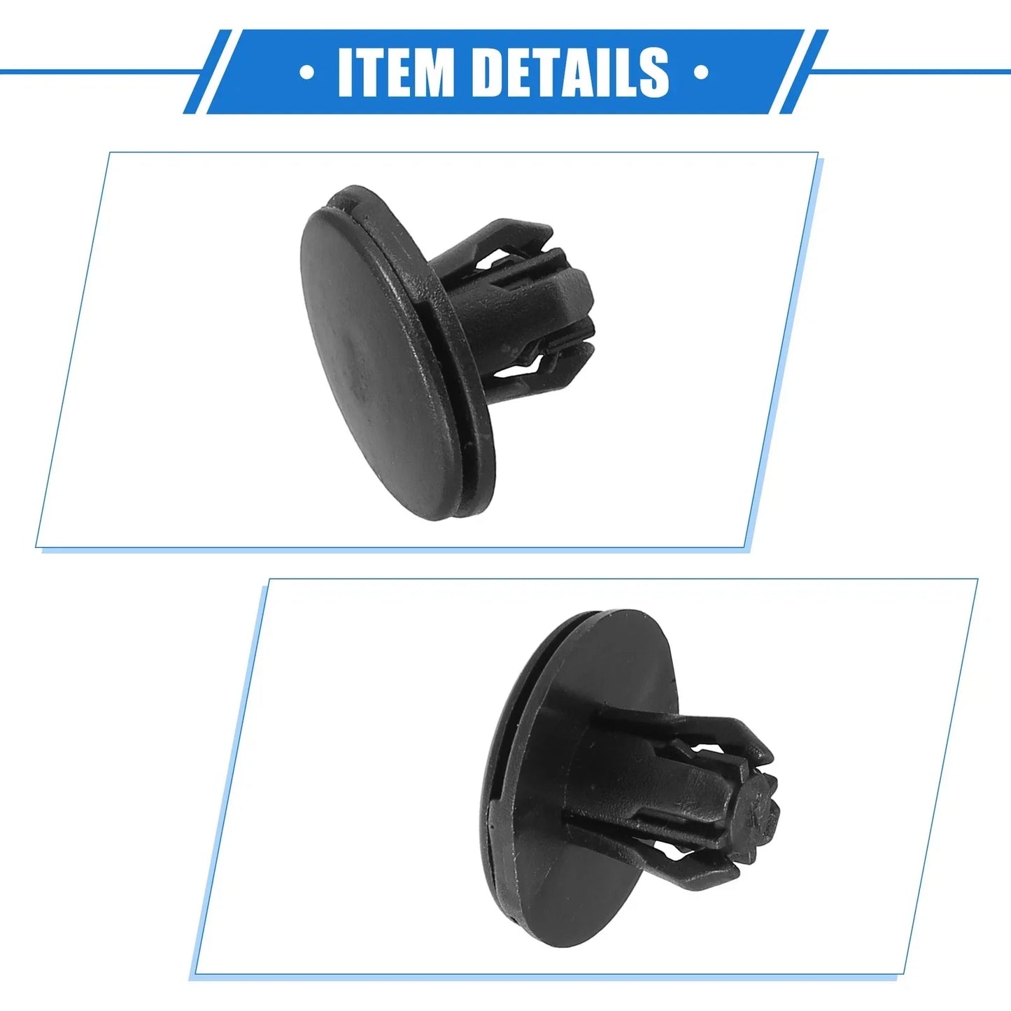 30 Pcs Fender Liner Retainer Clips for Honda - Durable Plastic Black