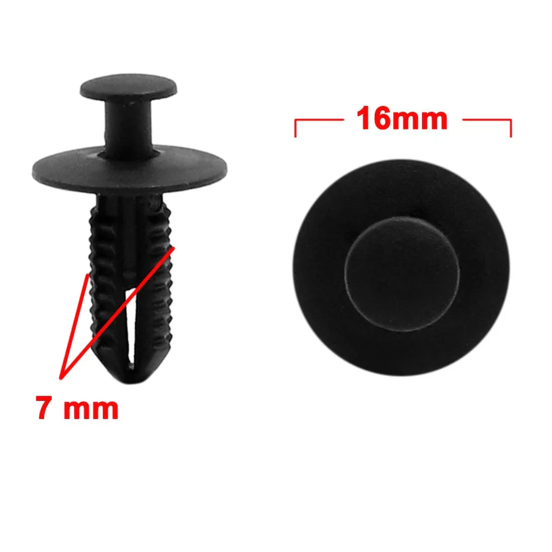 5 x Black Plastic Rivet Clips for Mercedes Benz Bumper & Fender