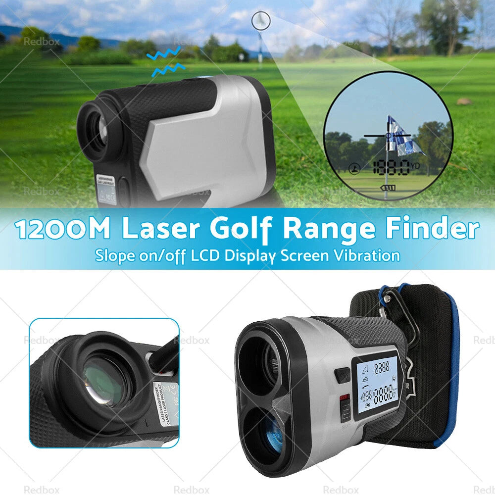 1200M Laser Golf Range Finder with Vibration & LCD Display for Golf