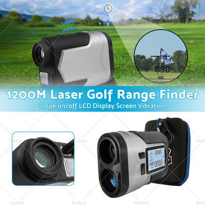 1200M Laser Golf Range Finder with Vibration & LCD Display for Golf
