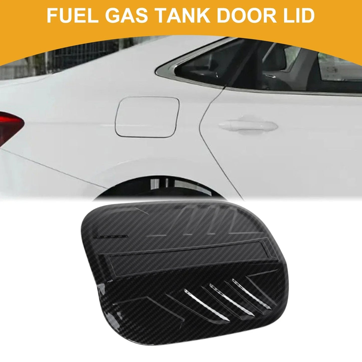 Fuel Tank Door Cap for Hyundai Santa Fe 2019-2025 Gas Tank Flap Carbon Fiber