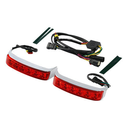 Saddlebag LED Run Brake Turn Lights for Harley Road Glide Ultra Limited (2014-2024)
