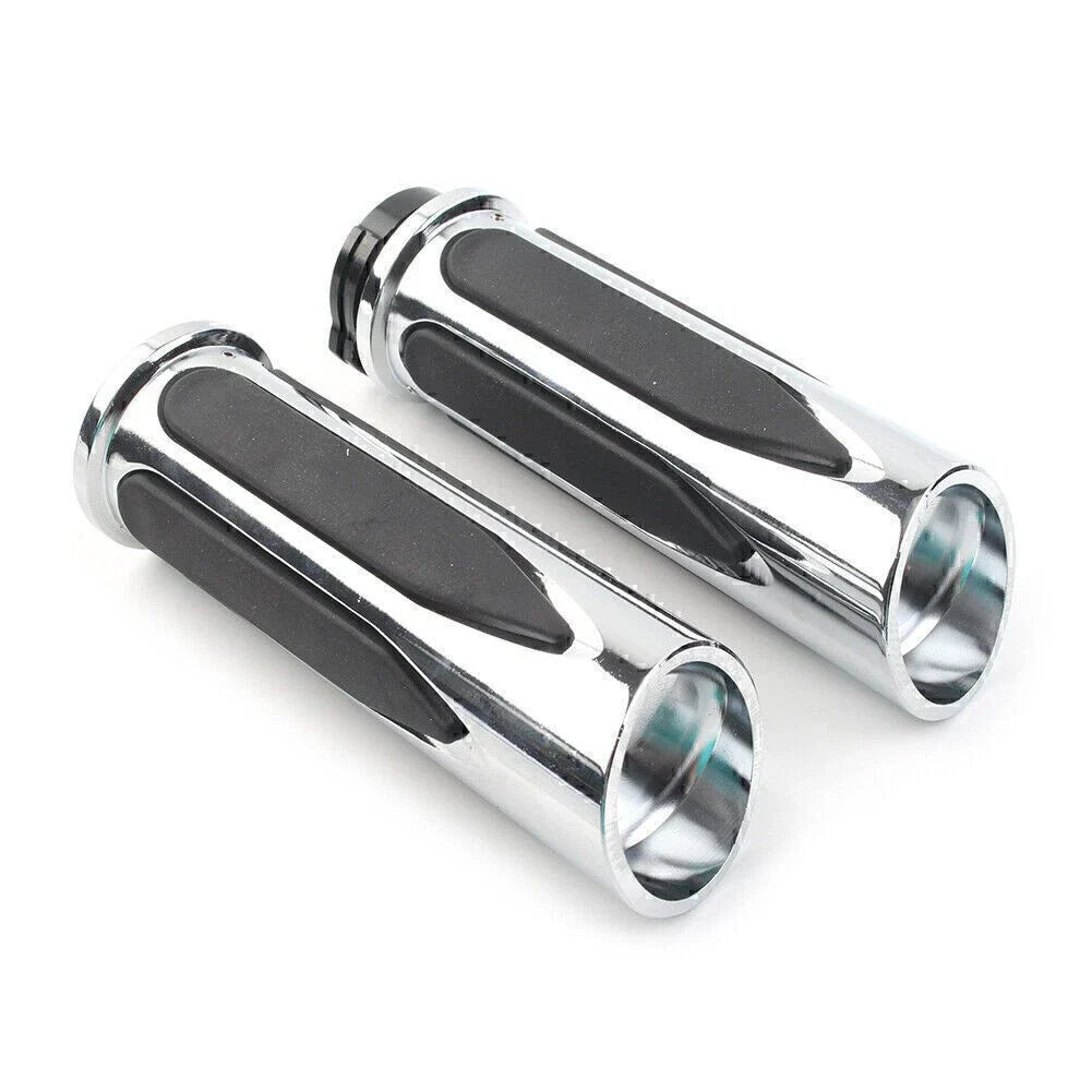 Chrome Handlebar Hand Grips for Harley Touring Road Electra Glide Softail (N/A)