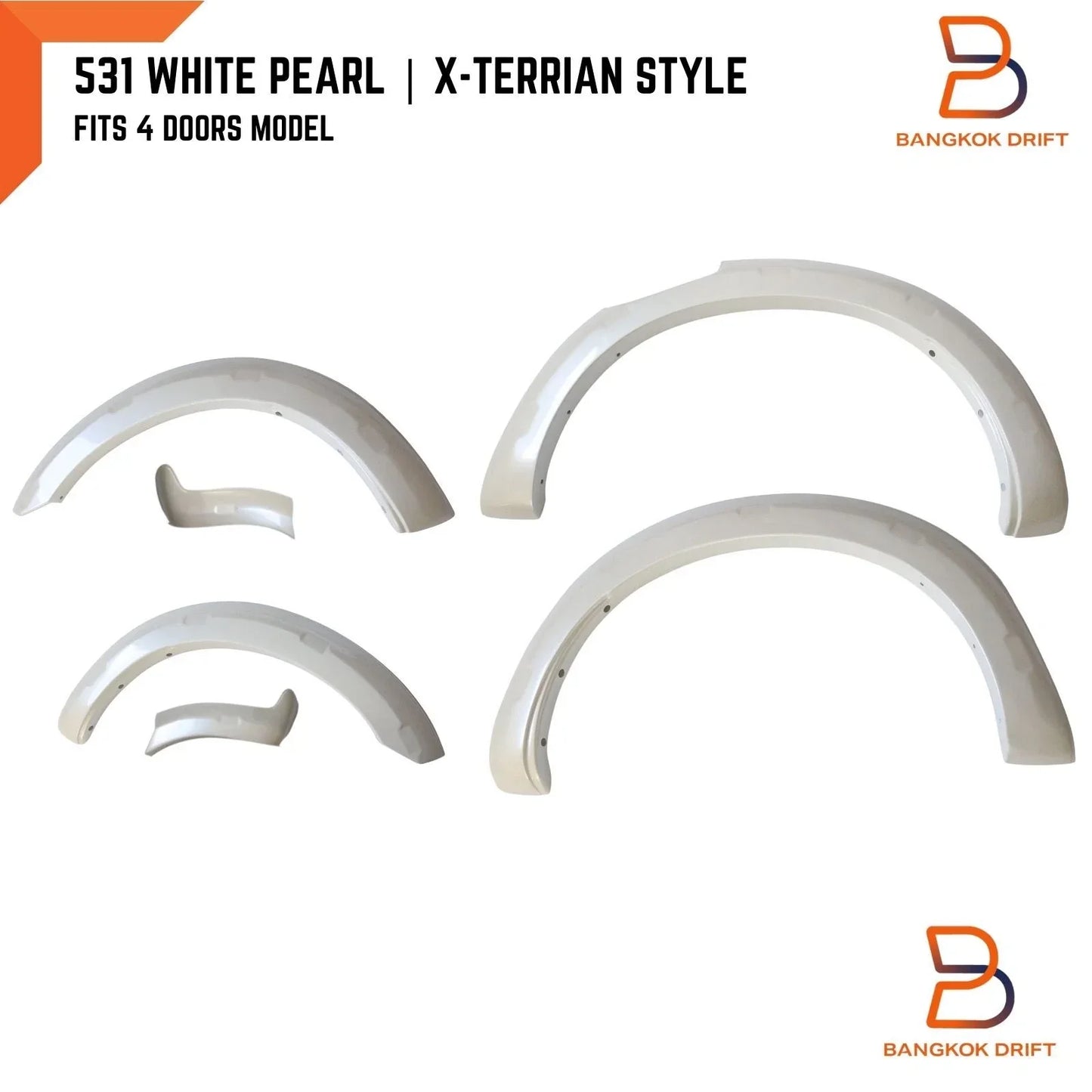 Pearl White Fender Flares for Isuzu D-Max DMAX Ute (2020-2022)