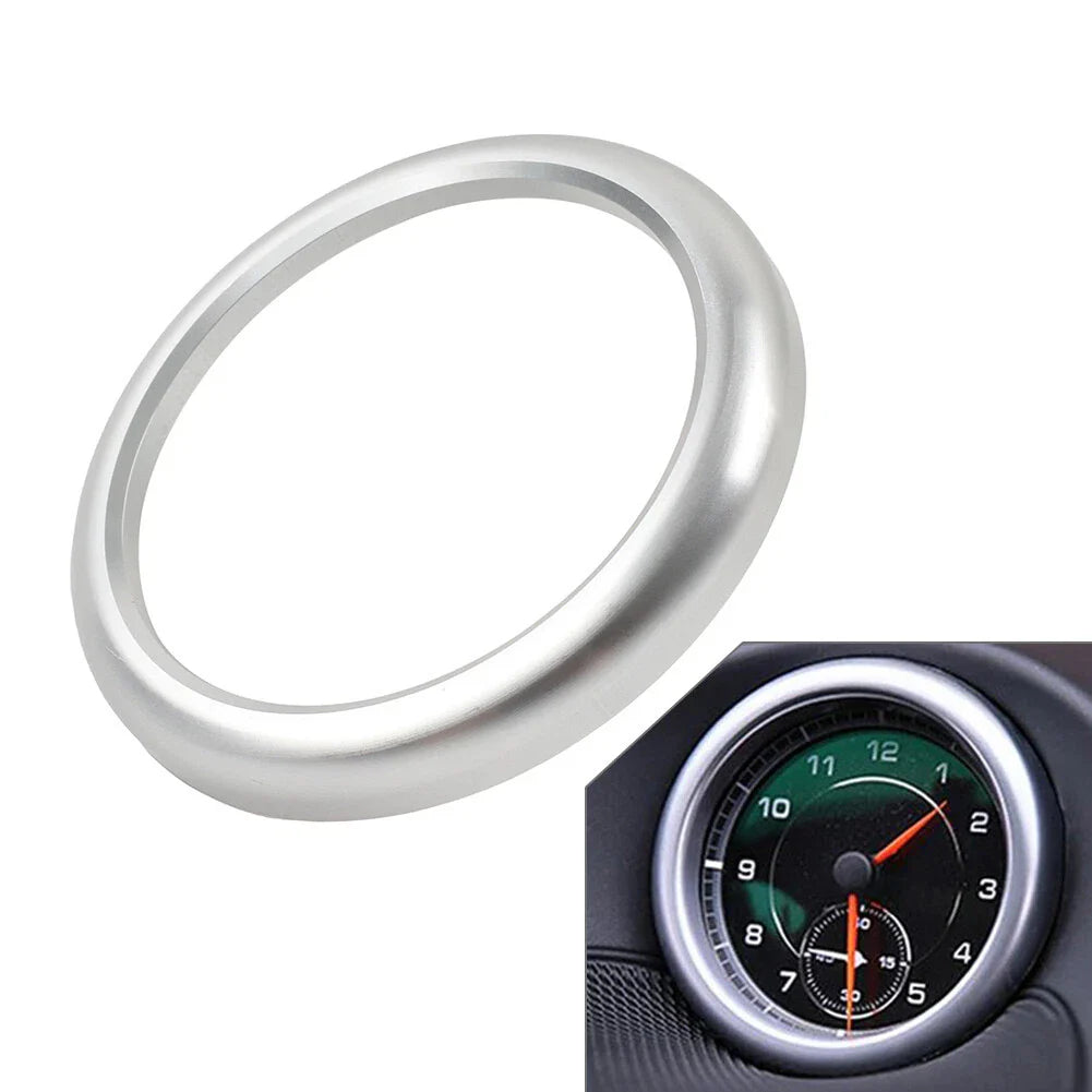 Silver Stopwatch Compass Cover Ring for Porsche 911 718 Boxster Cayenne Macan