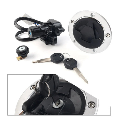 Fuel Gas Cap Ignition Switch Seat Lock Set for Kawasaki Vulcan S 650 (14-22)