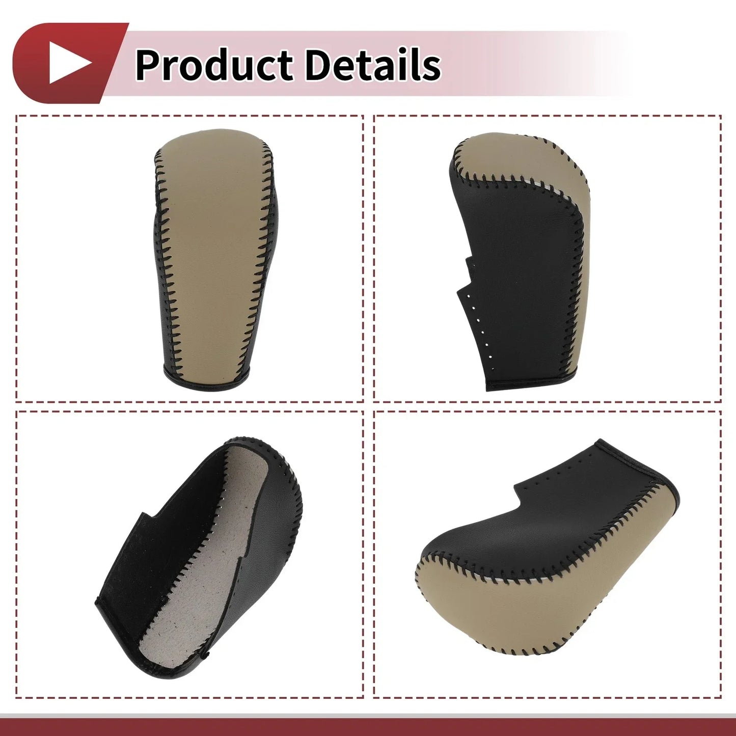 Gear Shift Knob Cover for BMW 3 Series E90 (2004 - 2012) Beige Black