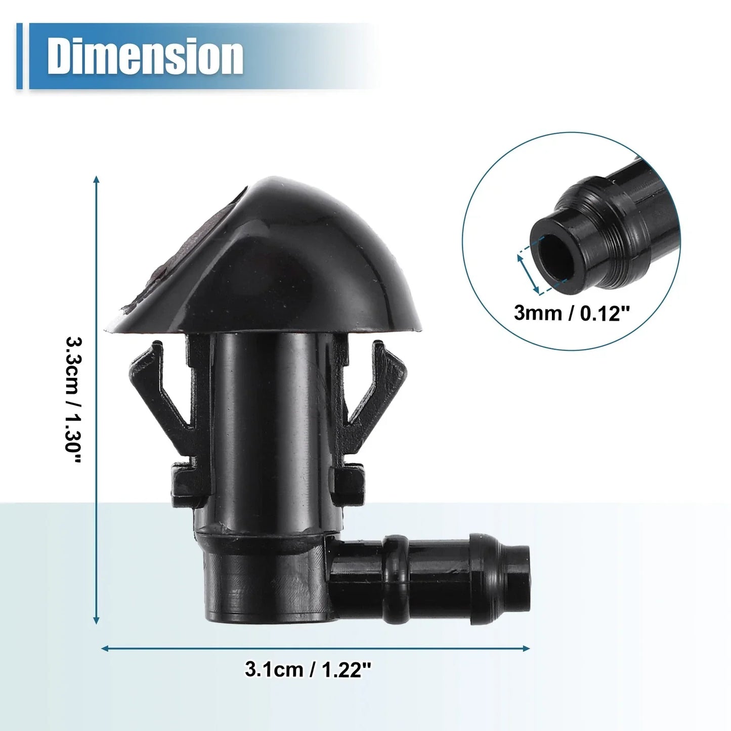 Front Windshield Washer Nozzles for Honda Pilot (2009-2015) - 2 x 76810-SZA-A01