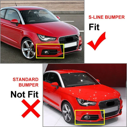 Honeycomb Fog Light Grilles for Audi A1 2011-2014 Black