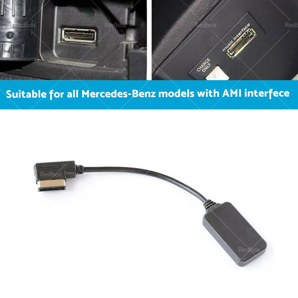 Bluetooth Aux Receiver Cable Adapter for Mercedes Benz AMI MMI (Various Years)