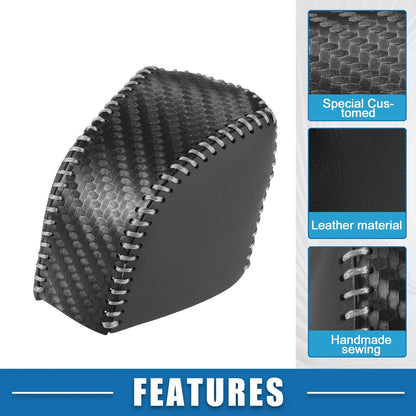 Auto Gear Shifting Knob Cover for Lexus NX250 2022-2023 Black Gray Stitching