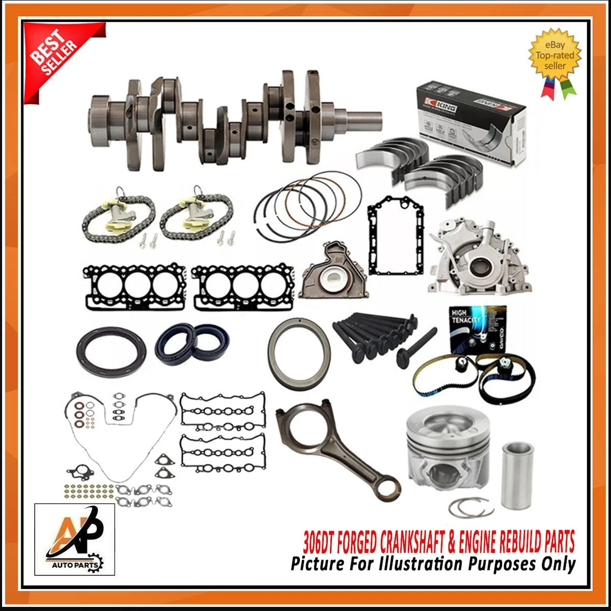 Forged Crankshaft Engine Rebuild Kit for Land Rover Range Rover TDV6 (2005–2009)