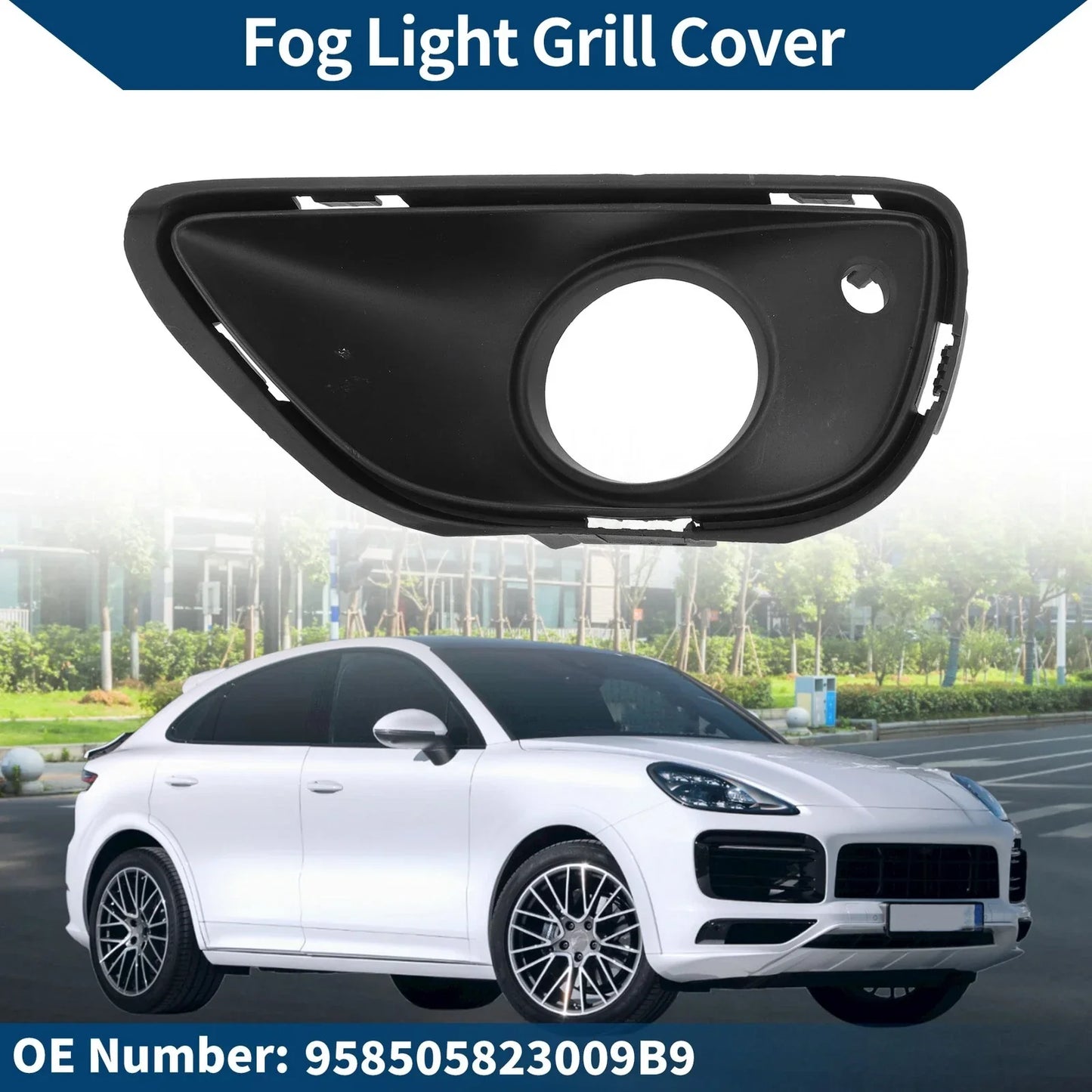 Front Left Fog Light Grill for Porsche Cayenne (2011-2018)