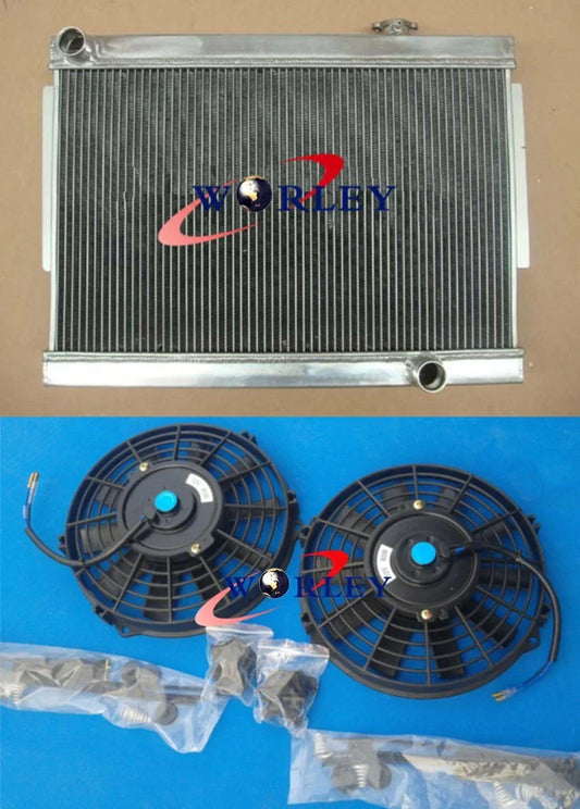3 Row Aluminum Radiator & 2 Fans for Holden Torana LJ LC LH LX V8 (1970-1980)