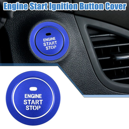 Engine Ignition Button Decal for Hyundai Sonata (2011-2014) - Aluminum Blue