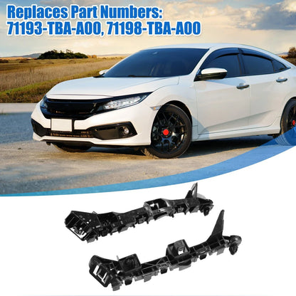 Front Bumper Bracket for Honda Fit (2015) - Plastic Black, 2 x Brackets