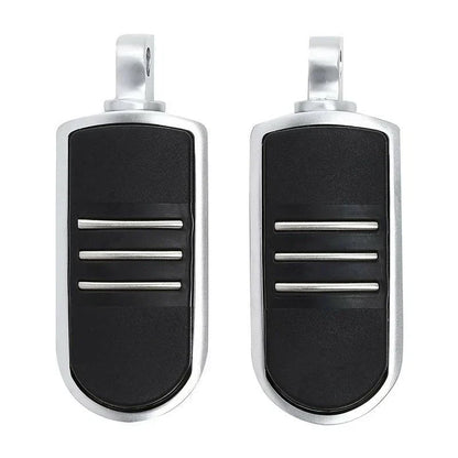 Satin Chrome Footpegs for Harley Touring Limited Softail Fatboy Sportster