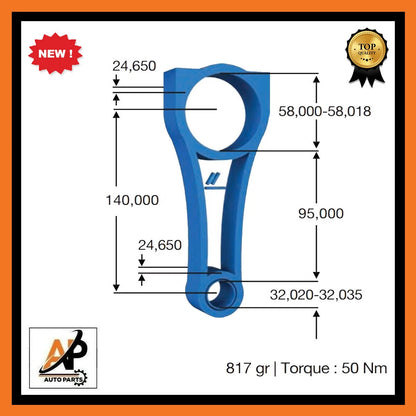Connecting Rod Replacement Set for Jaguar E-Pace Land Rover Defender (2017–2020)