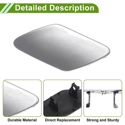 Washer Nozzle Cover Cap for Porsche Cayenne (2003-2010) Silver Tone