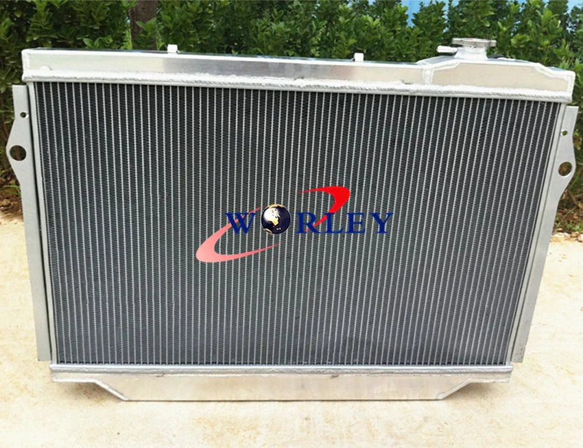 Aluminum Radiator + RED Hose for Toyota Land Cruiser 80 Series (90-98)