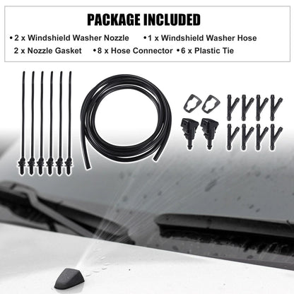 Windshield Washer Nozzle Set for Hyundai Accent (2010-2017)