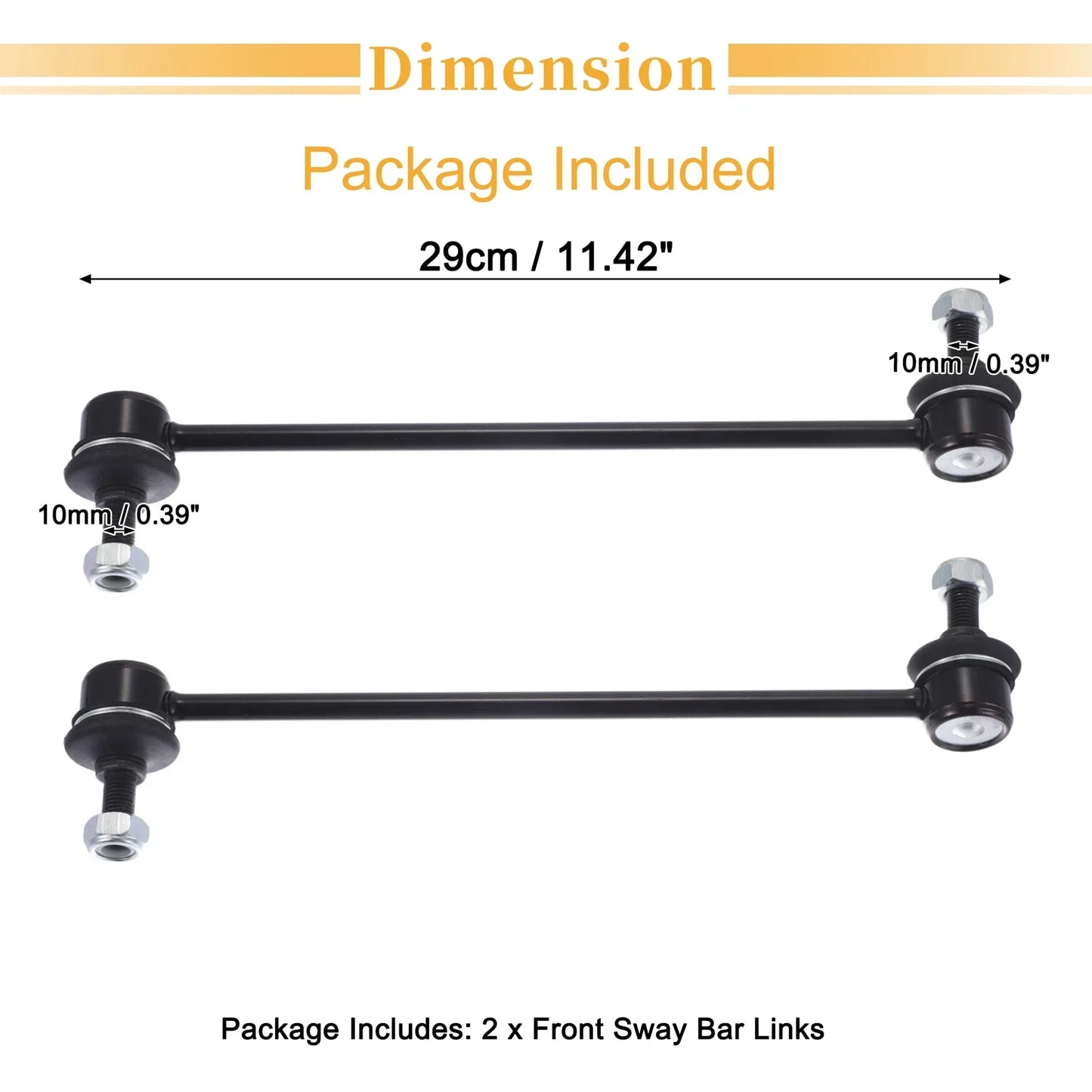 2 x Front Sway Bar Links Stabilizer Kit for Honda N-BOX (2011-2023)