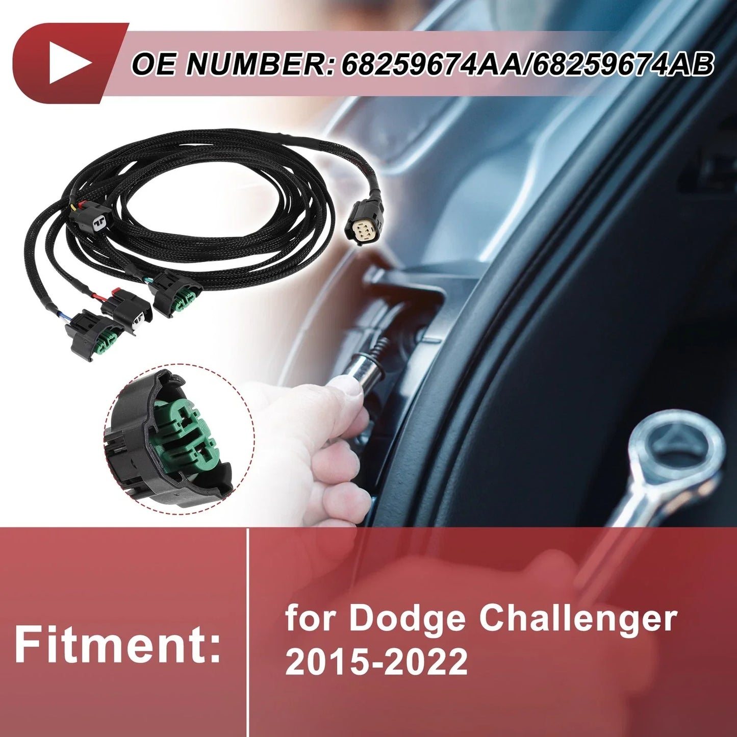 Headlight Light Socket Wiring for Dodge Challenger (2015-2023)