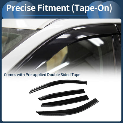 Window Deflectors for Honda Accord 2008 Side Window Vent Visors Black 1 Set