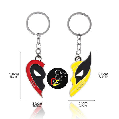 Deadpool & Wolverine Keychains for Best Friends