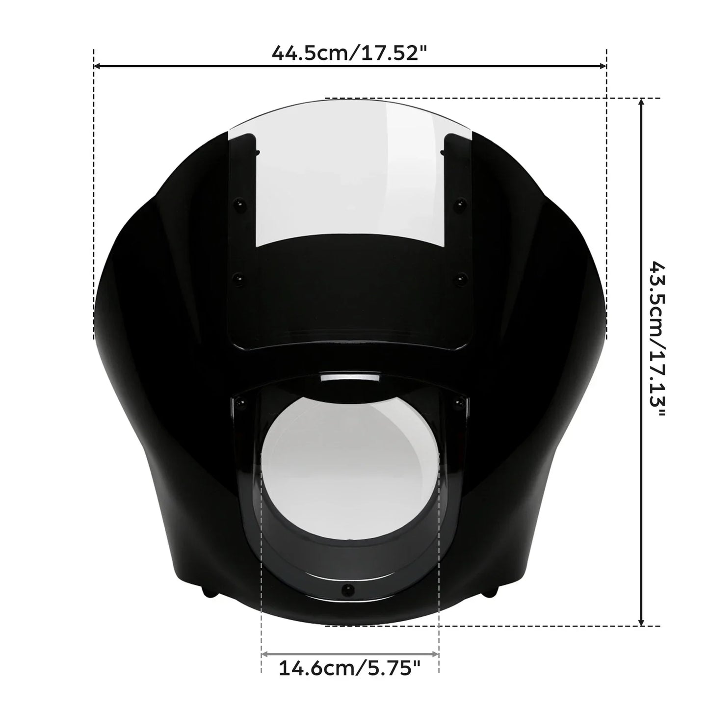 Black & Clear Quarter Fairing Windshield Kit for Harley Sportster Dyna